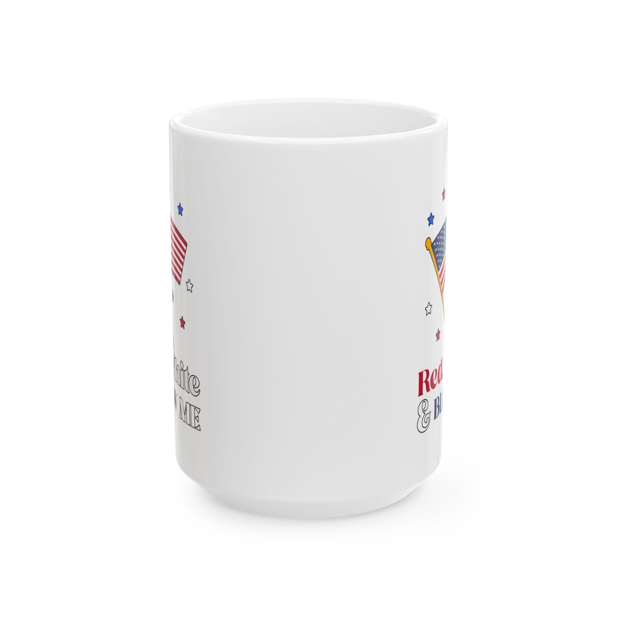 Red, white and blow me - Ceramic Coffee Mug 11oz, 15oz - Witty Twisters Fashions