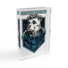 Cocaine Dealer Bear - Photo Block - Witty Twisters Fashions
