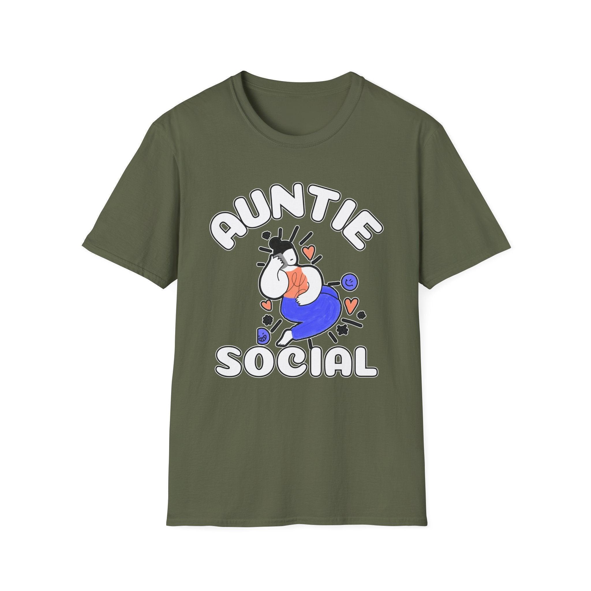 Auntie Social - Softstyle T-Shirt - Witty Twisters Fashions