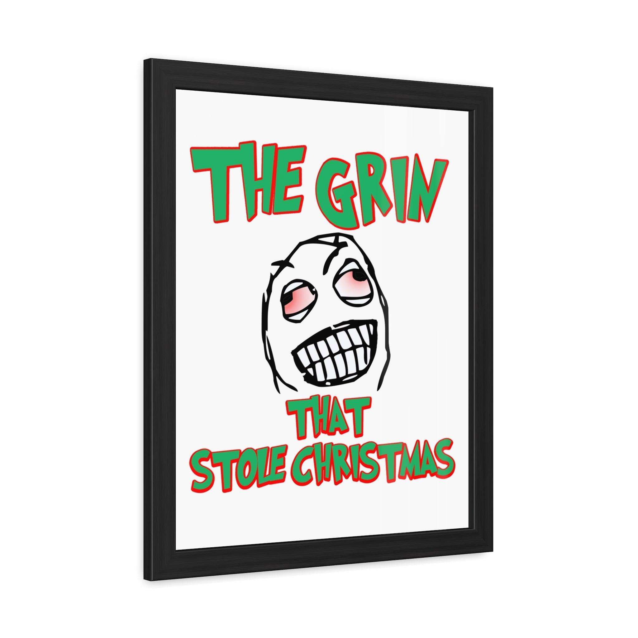 The Grin That Stole Christmas - Framed Poster - Witty Twisters Fashions