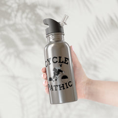 Cycle Pathic - Stainless Steel Water Bottle With Straw, 20oz - Witty Twisters Fashions