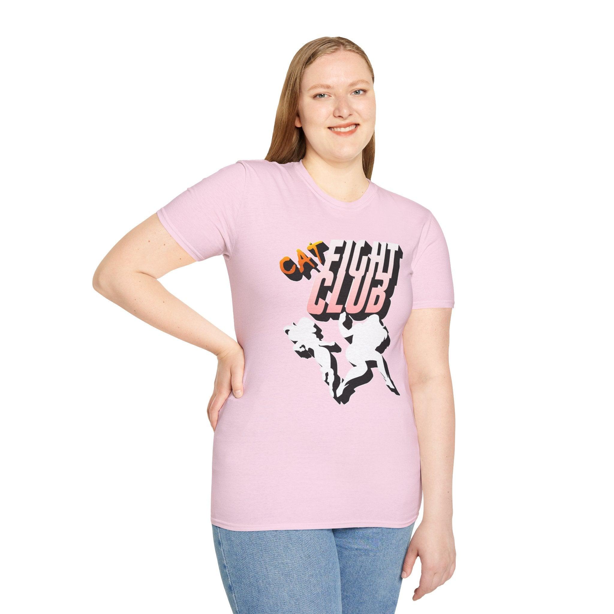 Cat Fight Club - Softstyle T-Shirt - Witty Twisters Fashions
