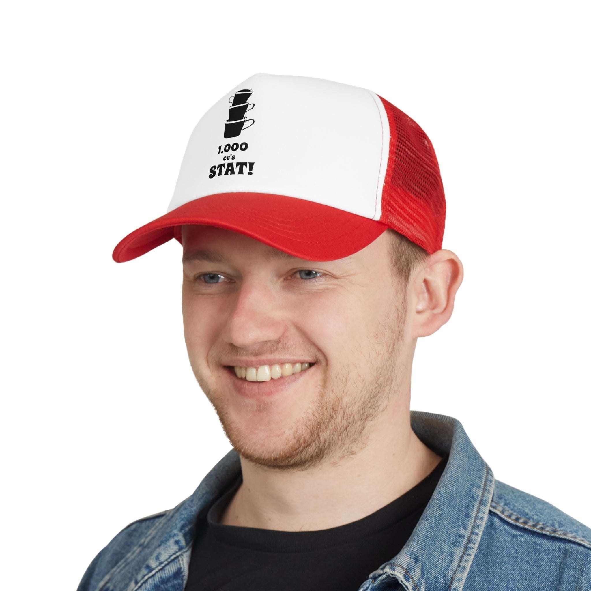 1,000 cc's Stat! - Mesh Trucker Hat - Witty Twisters Fashions