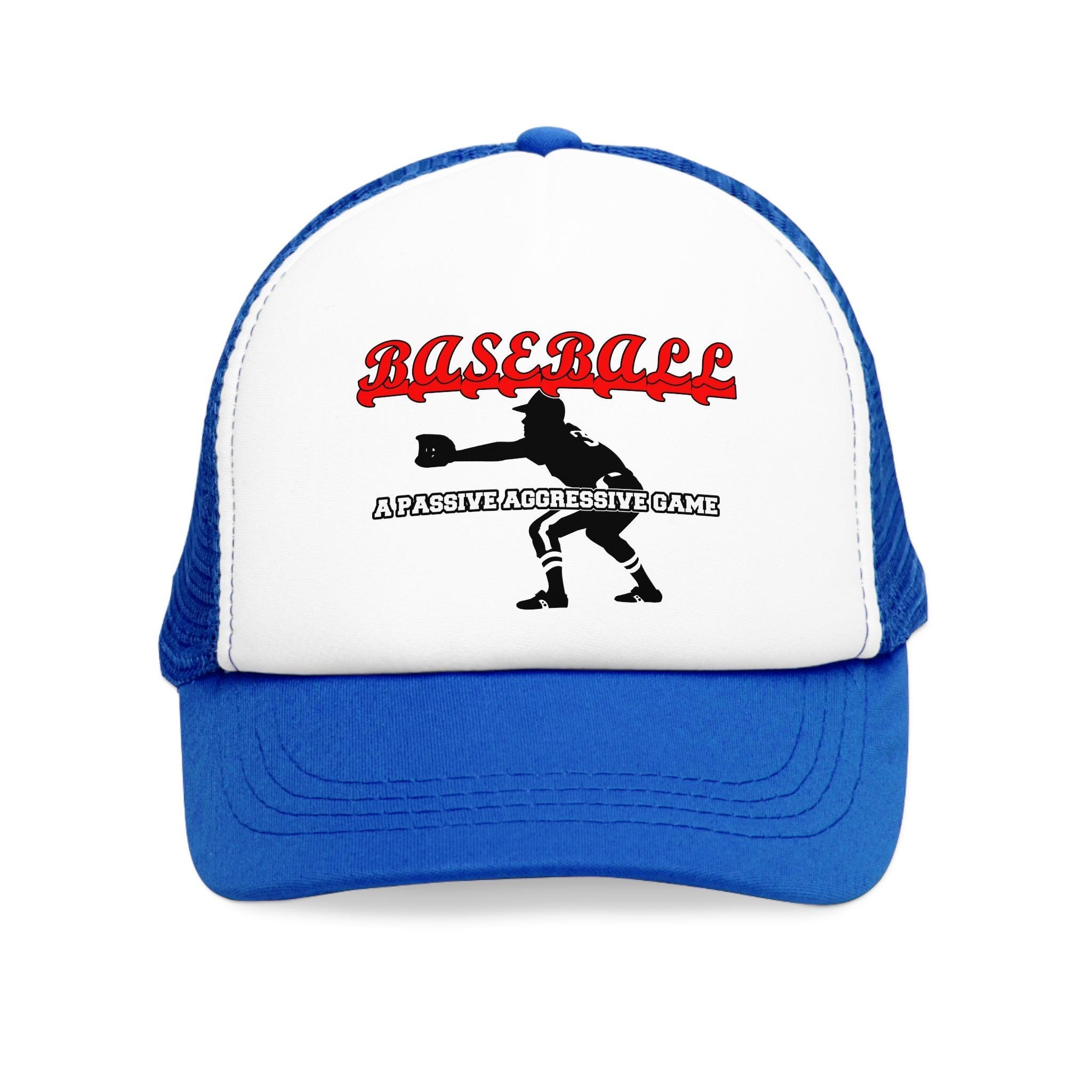 Baseball A passive aggressive game - Mesh Trucker Hat - Witty Twisters Fashions