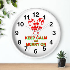Keep Calm and Merry On - Wall Clock - Witty Twisters Fashions