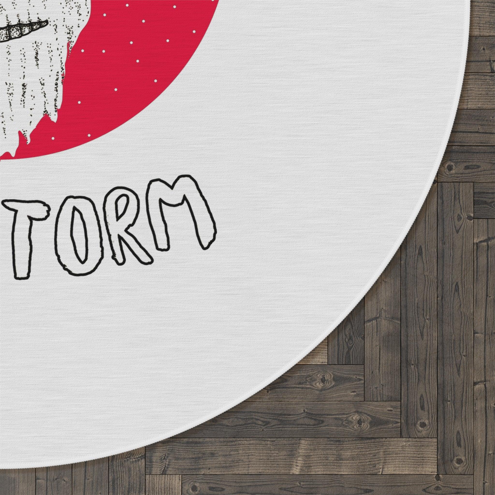 Bonestorm - Round Rug - Witty Twisters Fashions