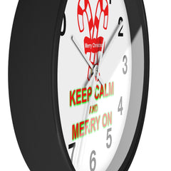 Keep Calm and Merry On - Wall Clock - Witty Twisters Fashions