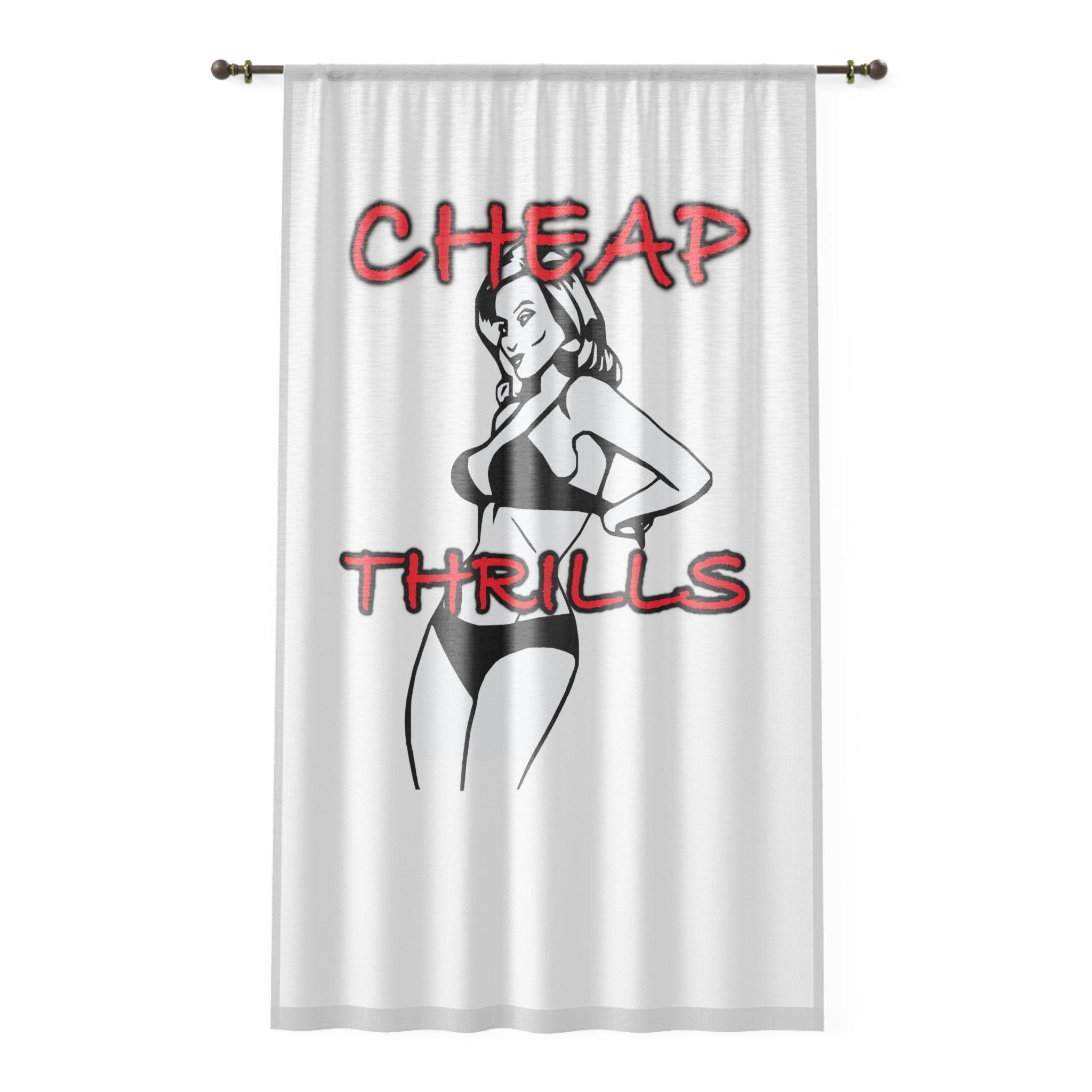 Cheap Thrills - Window Curtains - Witty Twisters Fashions