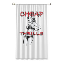 Cheap Thrills - Window Curtains - Witty Twisters Fashions