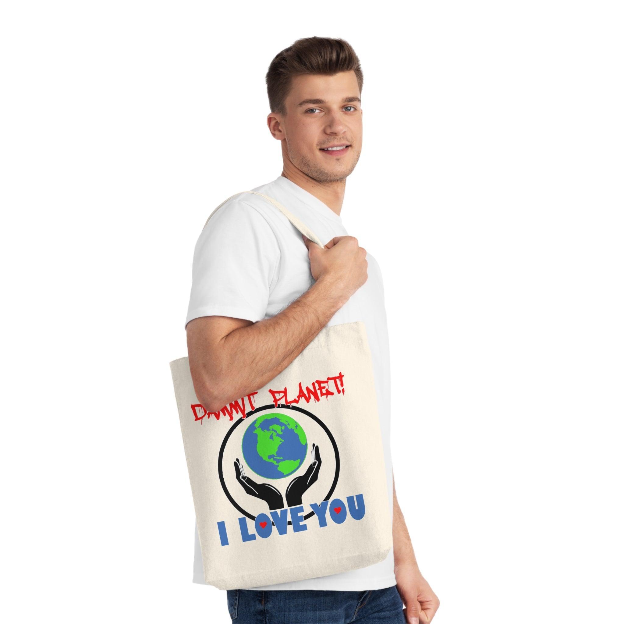 Dammit Planet! I Love You - Woven Tote Bag - Witty Twisters Fashions