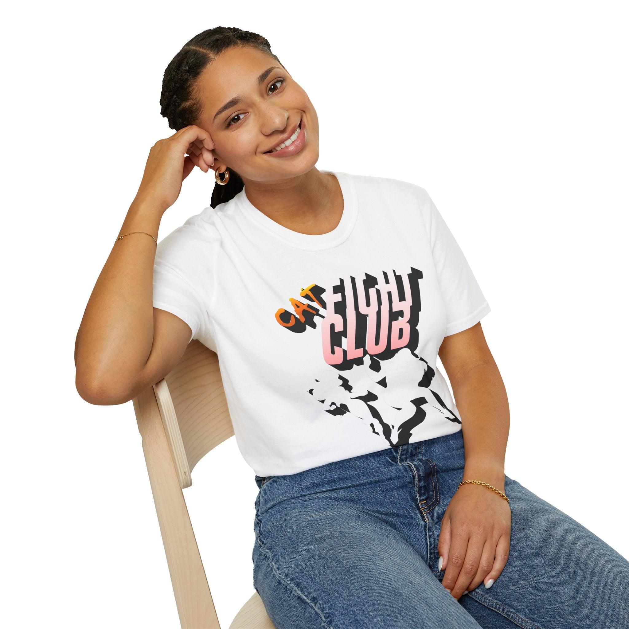 Cat Fight Club - Softstyle T-Shirt - Witty Twisters Fashions