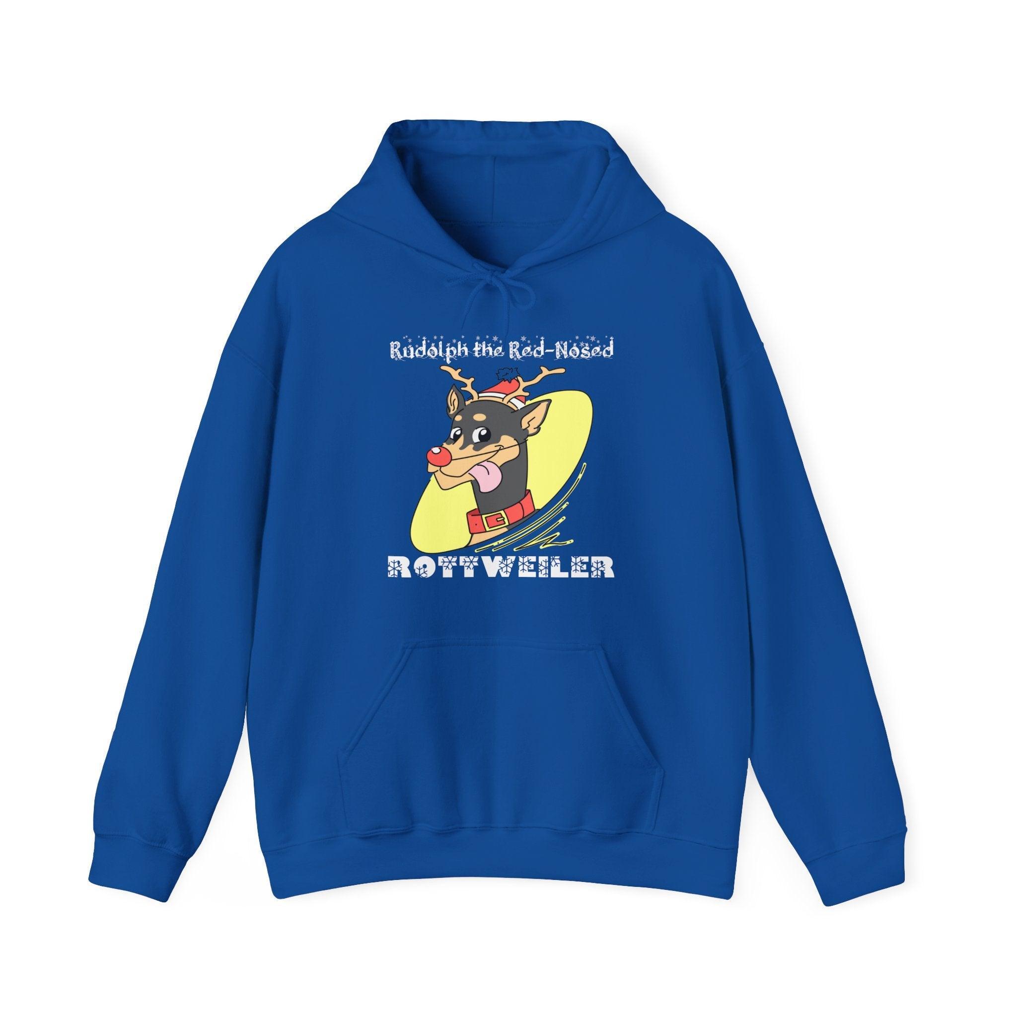 Rudolph The Red-Nosed Rottweiler - Hoodie - Witty Twisters Fashions