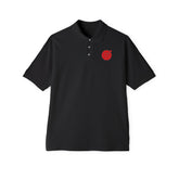 Target with arrow on back plus front pocket area - Men's Piqué Polo Shirt - Witty Twisters Fashions
