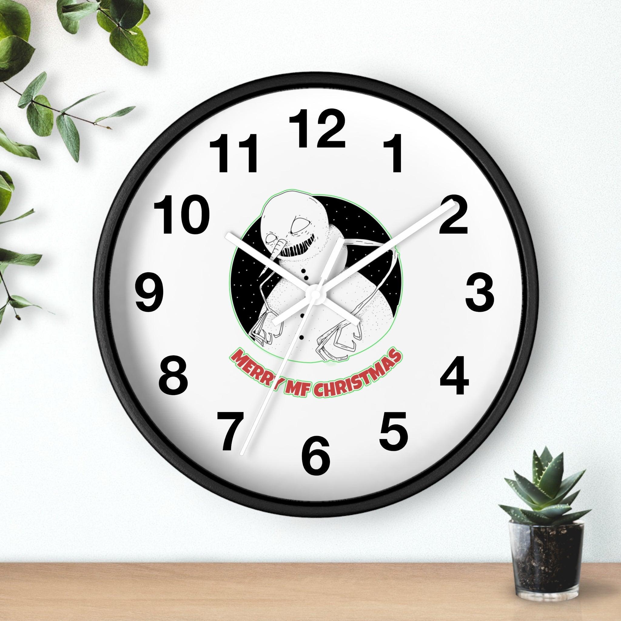 Merry MF Christmas - Wall Clock - Witty Twisters Fashions
