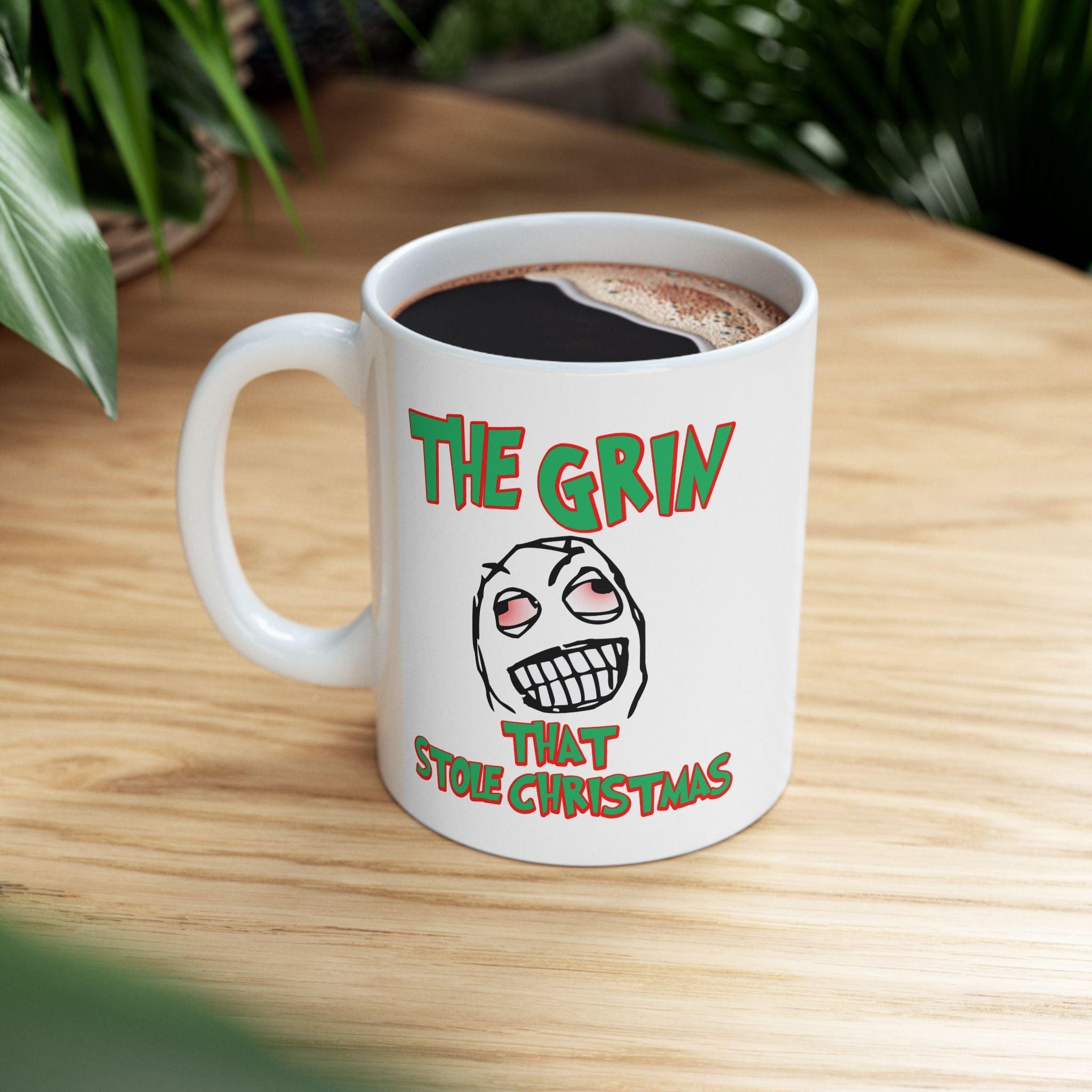 The Grin That Stole Christmas - Ceramic Coffee Mug 11oz, 15oz - Witty Twisters Fashions