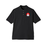Unhappy Krampus - Men's Piqué Polo Shirt - Witty Twisters Fashions