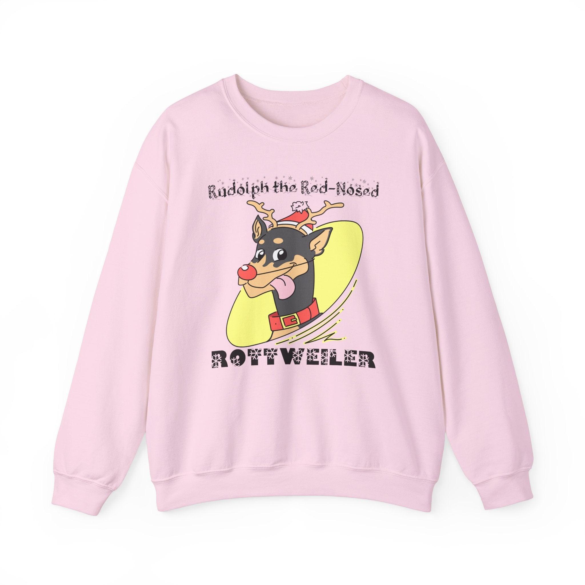 Rudolph The Red-Nosed Rottweiler - Sweatshirt - Witty Twisters Fashions