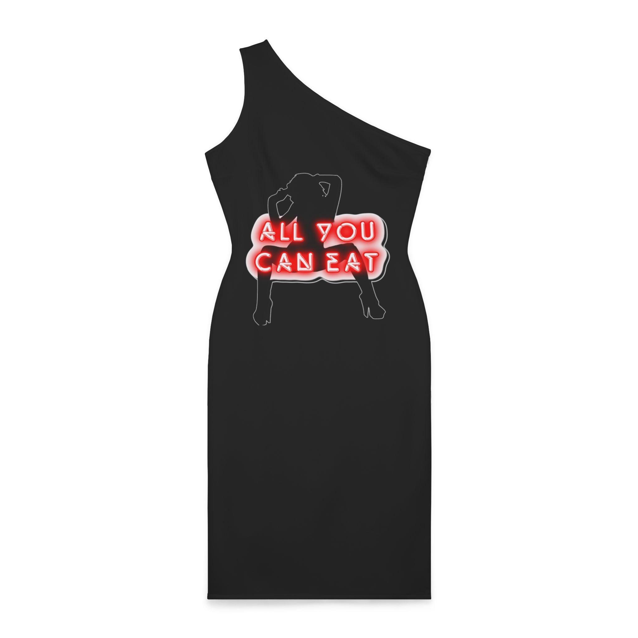 All You Can Eat - Shoulder Dress - Witty Twisters Fashions