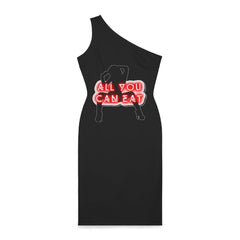All You Can Eat - Shoulder Dress - Witty Twisters Fashions