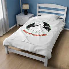 Merry MF Christmas - Velveteen Plush Blanket - Witty Twisters Fashions