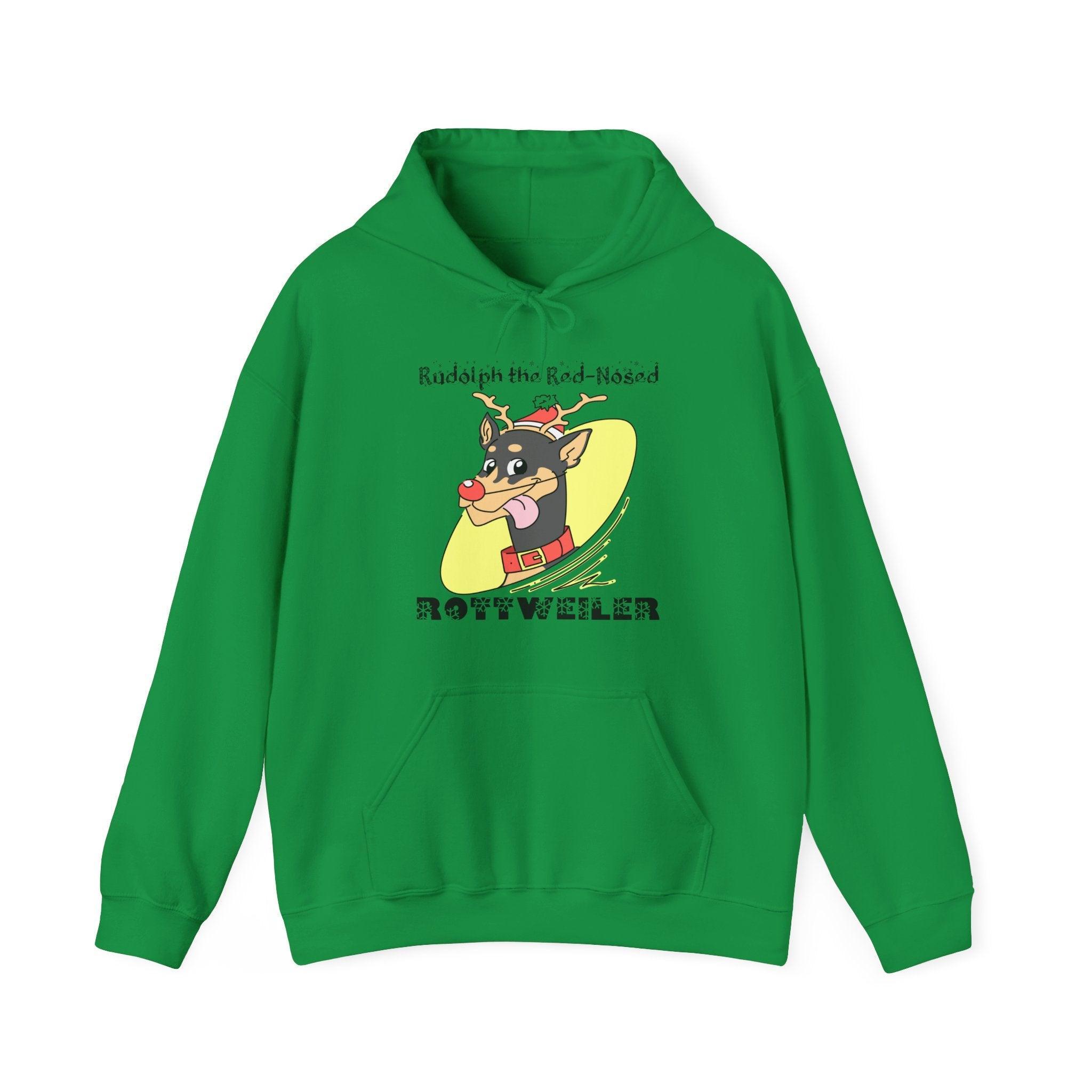 Rudolph The Red-Nosed Rottweiler - Hoodie - Witty Twisters Fashions