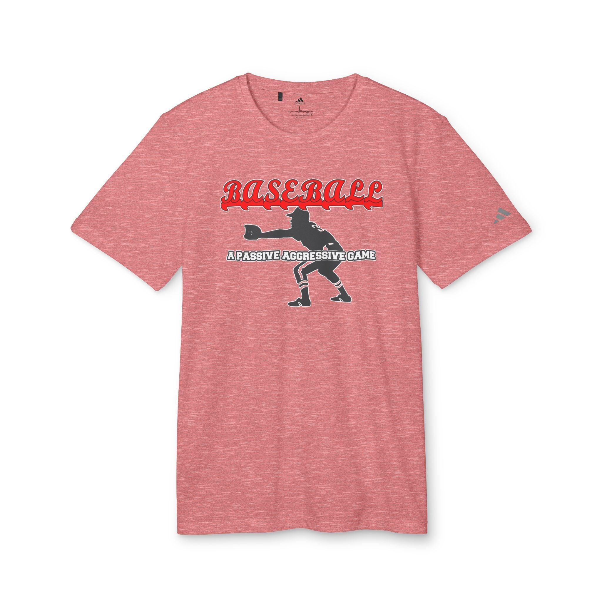 Baseball A passive aggressive game - adidas® Unisex Sport T-shirt - Witty Twisters Fashions