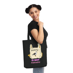 Plastic is not fantastic - Woven Tote Bag - Witty Twisters Fashions