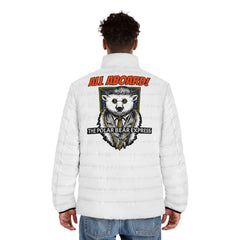 All Aboard! The Polar Bear Express - Men's Puffer Jacket - Witty Twisters Fashions
