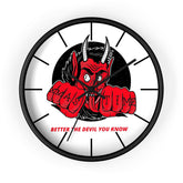 Better the devil you know Xmas time - Wall Clock - Witty Twisters Fashions