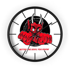 Better the devil you know Xmas time - Wall Clock - Witty Twisters Fashions