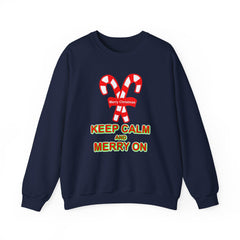 Keep Calm and Merry On - Sweatshirt - Witty Twisters Fashions