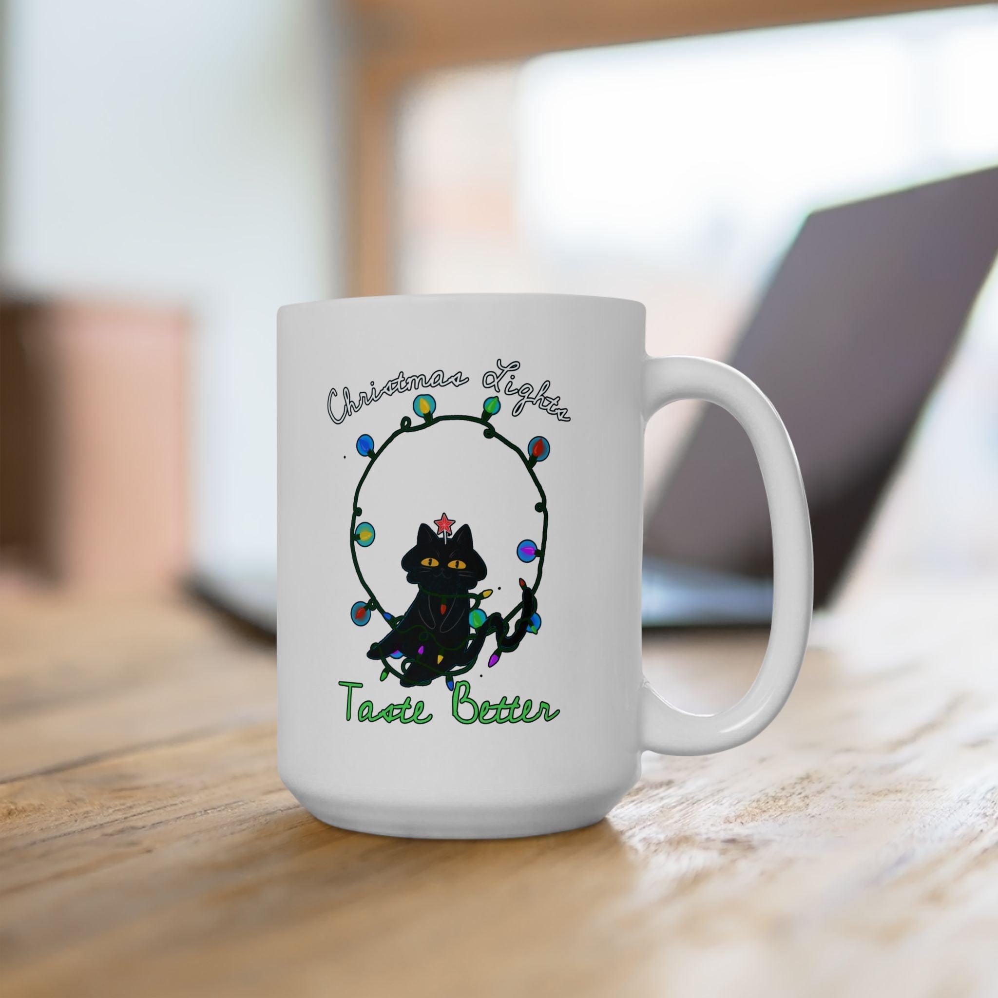Christmas Lights Taste Better - Ceramic Coffee Mug 11oz, 15oz - Witty Twisters Fashions