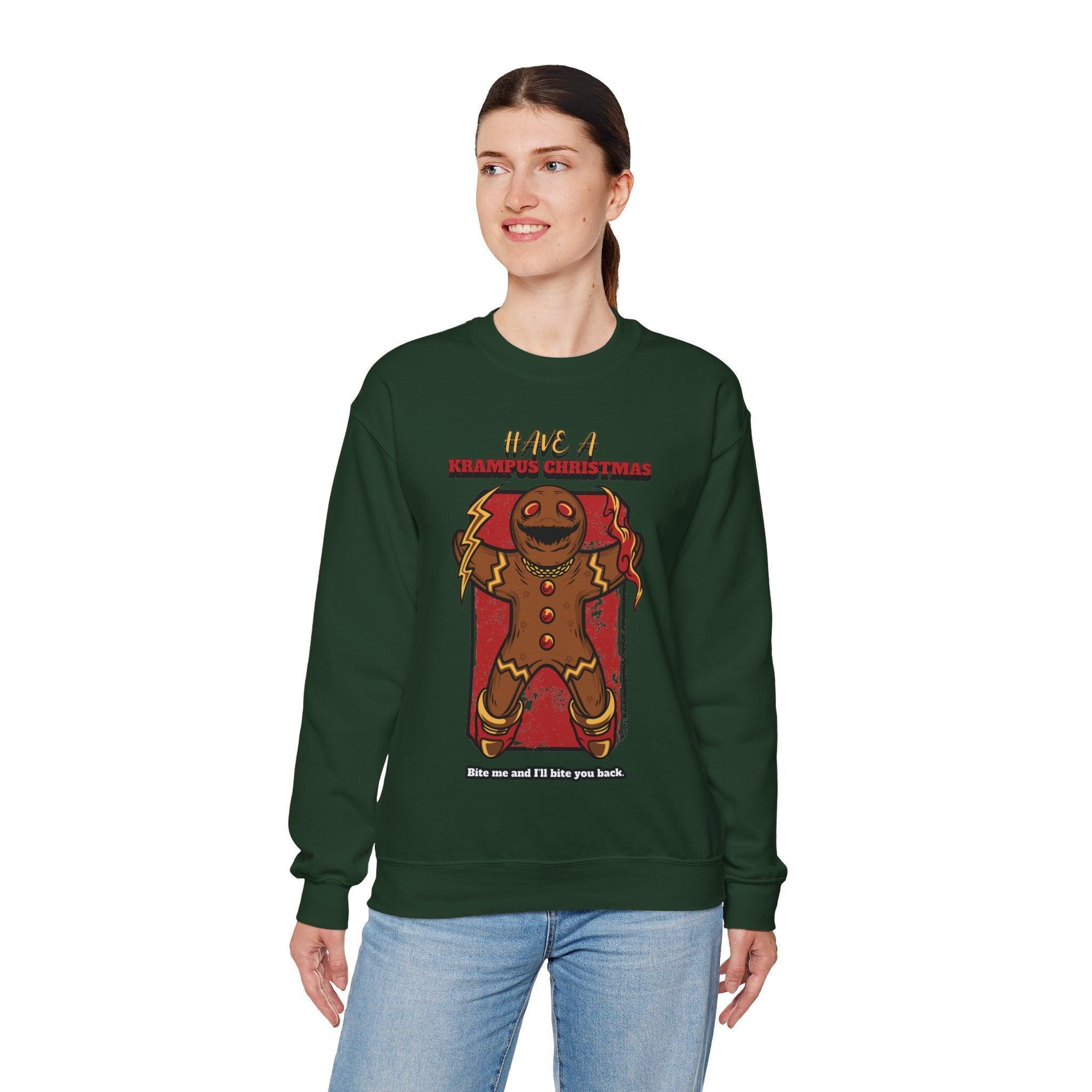 Have a Krampus Christmas Bite me and I'll bite you back. - Sweatshirt - Witty Twisters Fashions