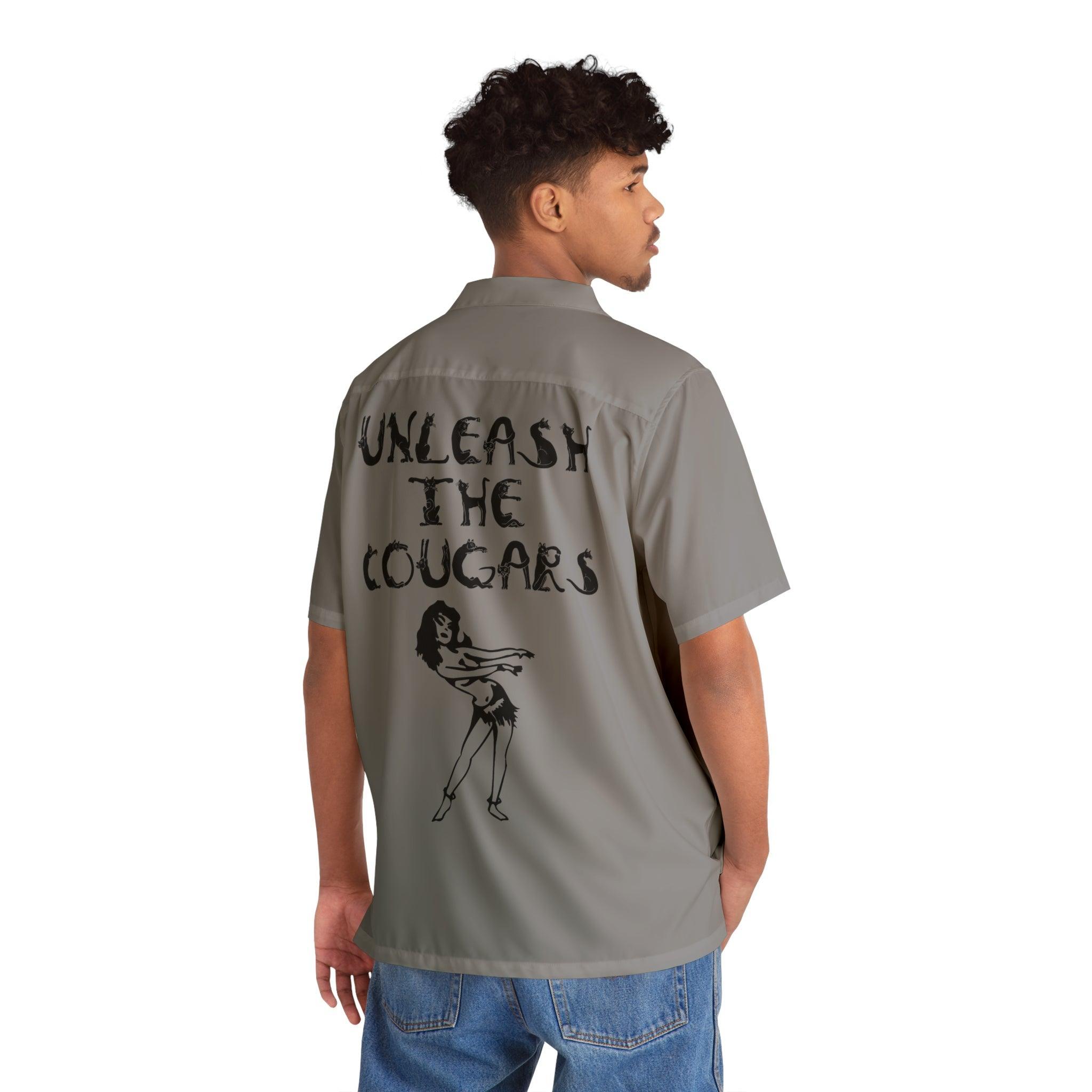 Unleash The Cougars - Men's Hawaiian Shirt - Witty Twisters Fashions