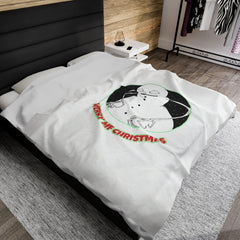Merry MF Christmas - Velveteen Plush Blanket - Witty Twisters Fashions