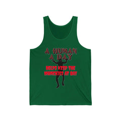 A Human A Day Helps Keep The Munchies at Bay - Tank Top - Witty Twisters Fashions