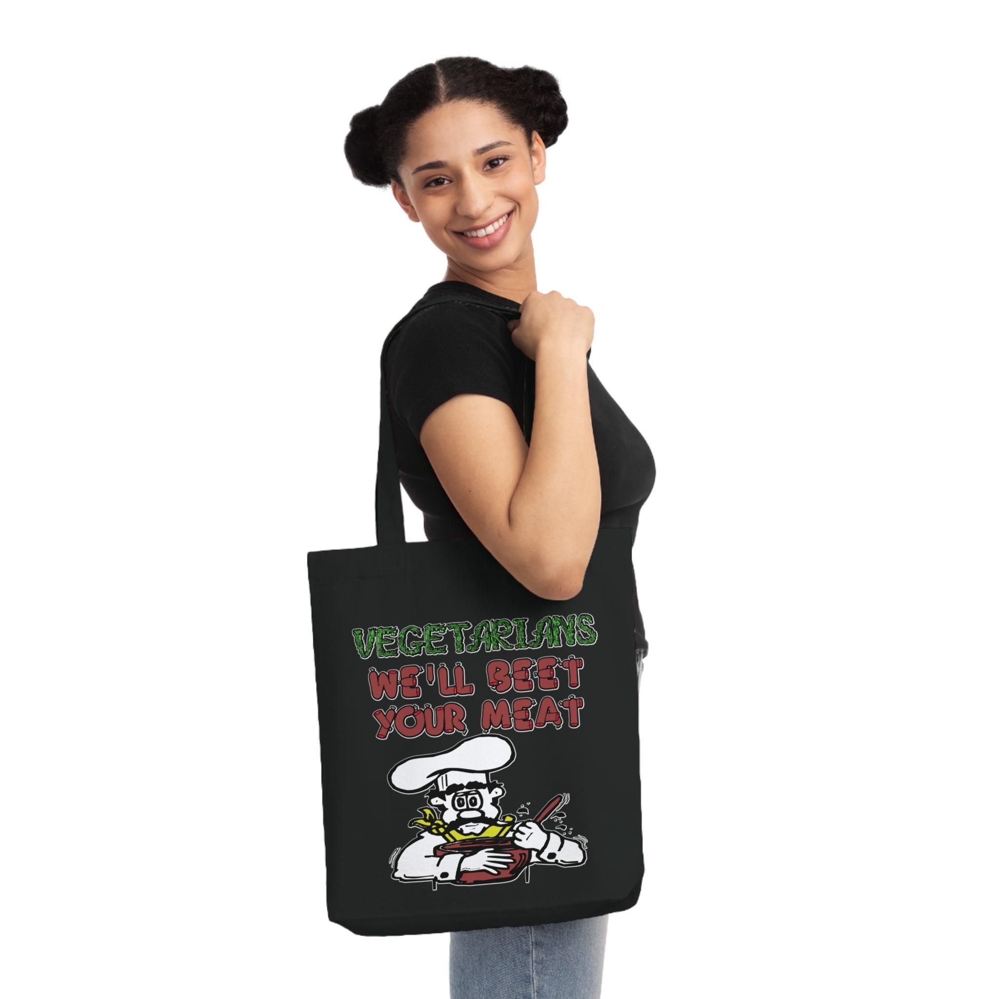 Vegetarians We'll Beet Your Meat - Woven Tote Bag - Witty Twisters Fashions