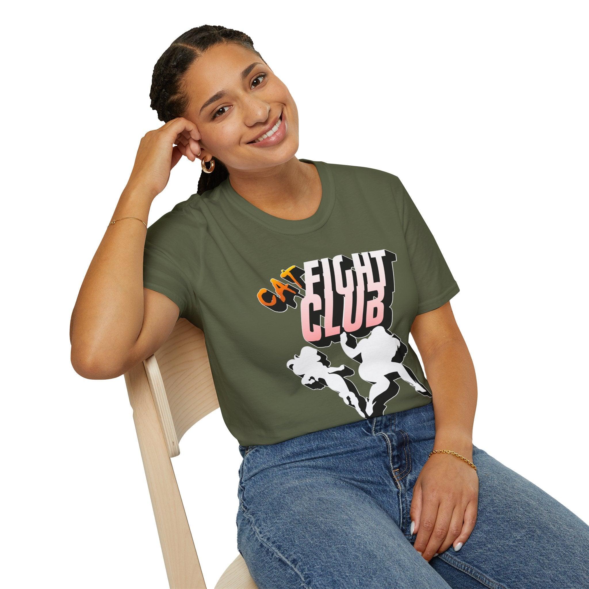 Cat Fight Club - Softstyle T-Shirt - Witty Twisters Fashions