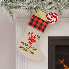 Keep Calm and Merry On - Christmas Stocking - Witty Twisters Fashions