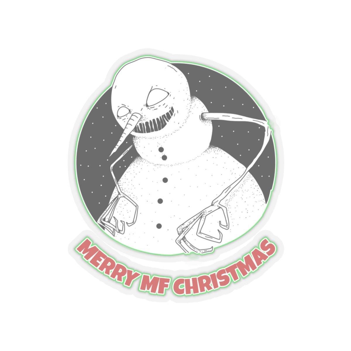 Merry MF Christmas - Kiss-Cut Stickers - Witty Twisters Fashions