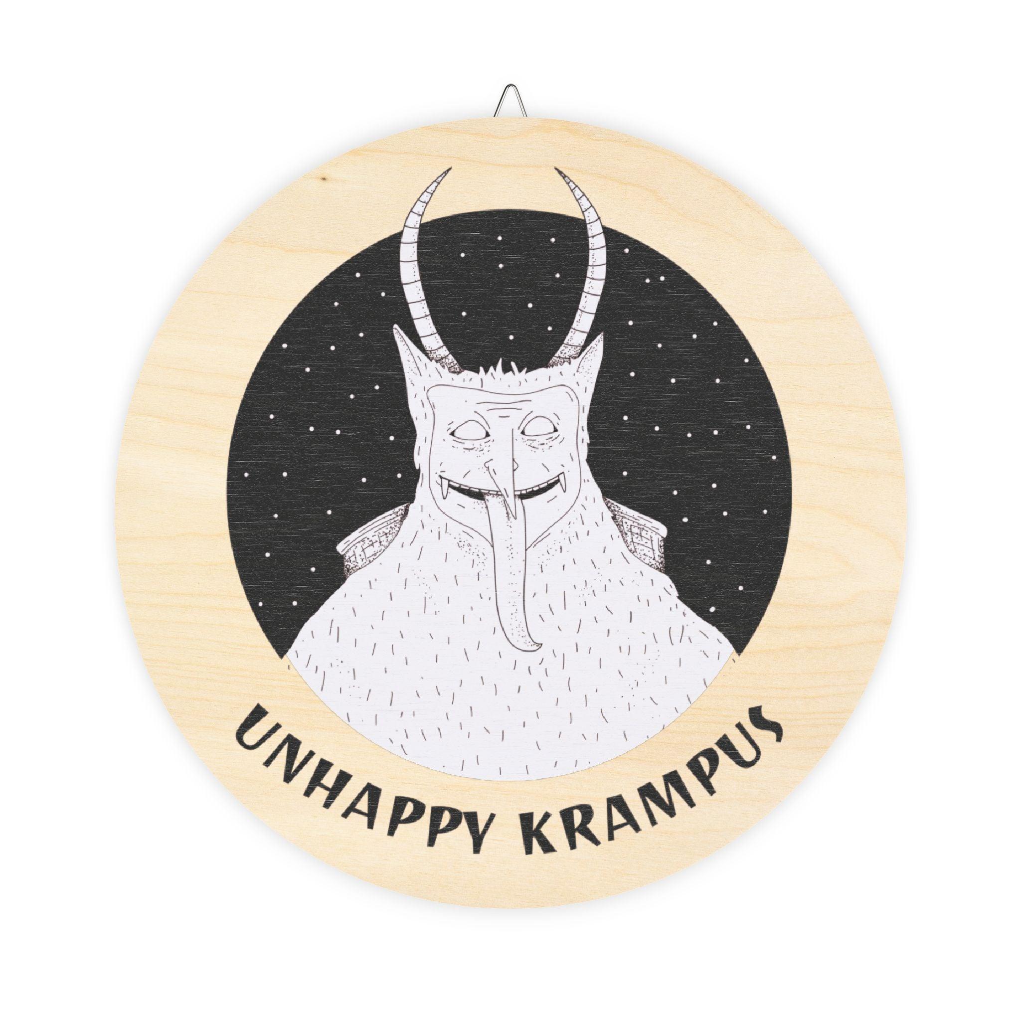 Unhappy Krampus - Wood Signs - Witty Twisters Fashions