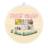 Holy Crap I Love Christmas - Wood Sign - Witty Twisters Fashions