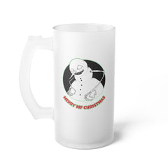 Merry MF Christmas - Frosted Glass Beer Mug - Witty Twisters Fashions
