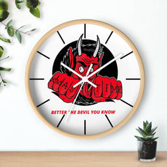 Better the devil you know Xmas time - Wall Clock - Witty Twisters Fashions