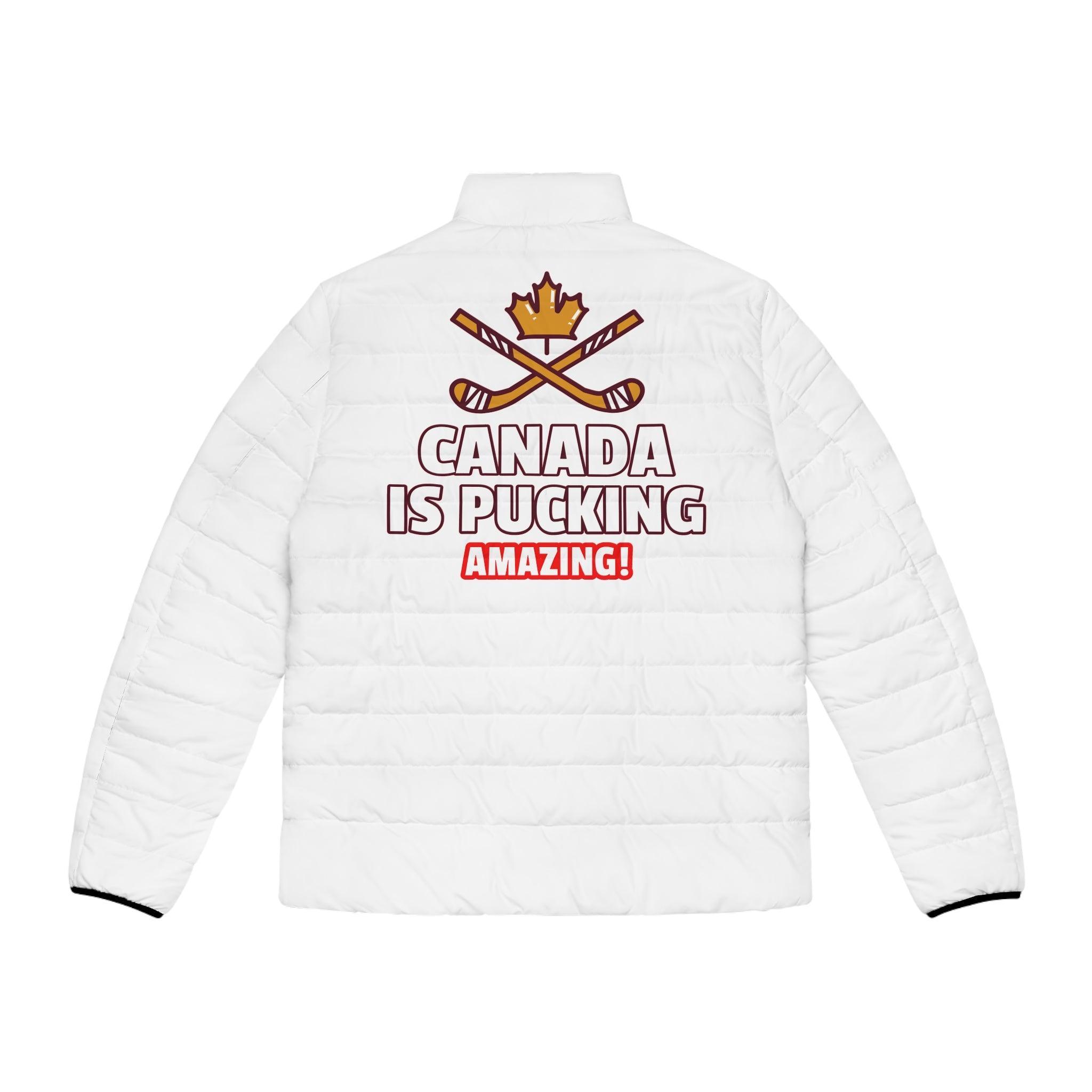 Canada Is Pucking Amazing! - Men's Puffer Jacket - Witty Twisters Fashions