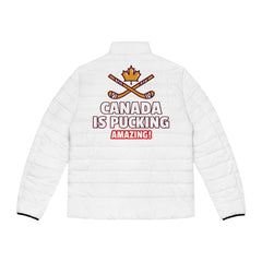 Canada Is Pucking Amazing! - Men's Puffer Jacket - Witty Twisters Fashions