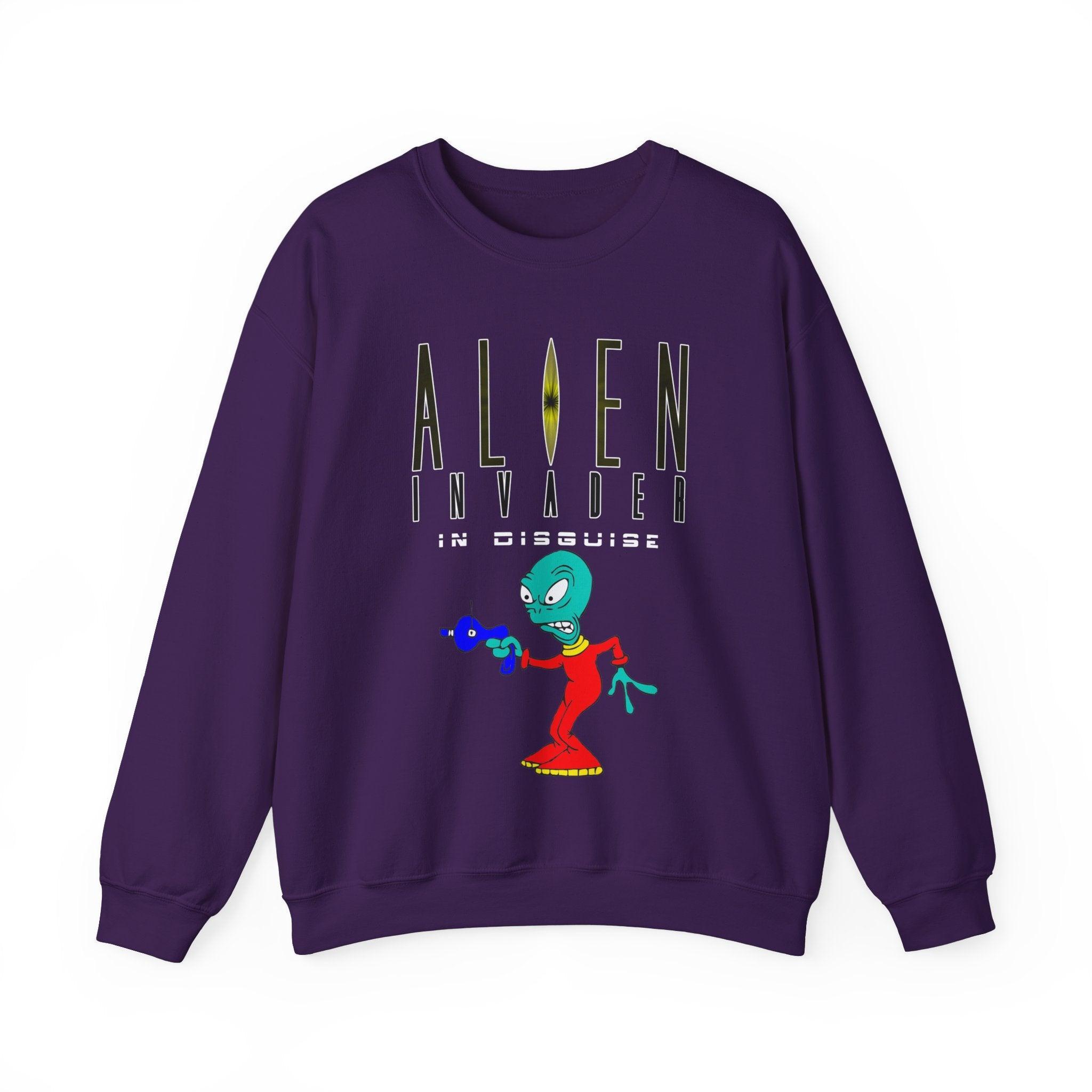 Alien Invader In Disguise - Sweatshirt - Witty Twisters Fashions