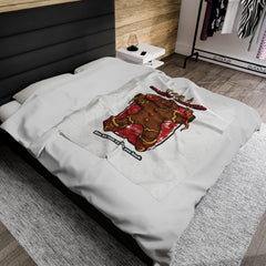Have a Krampus Christmas Bite me and I'll bite you back. - Velveteen Plush Blanket - Witty Twisters Fashions