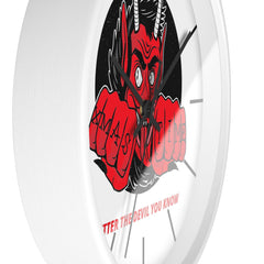 Better the devil you know Xmas time - Wall Clock - Witty Twisters Fashions