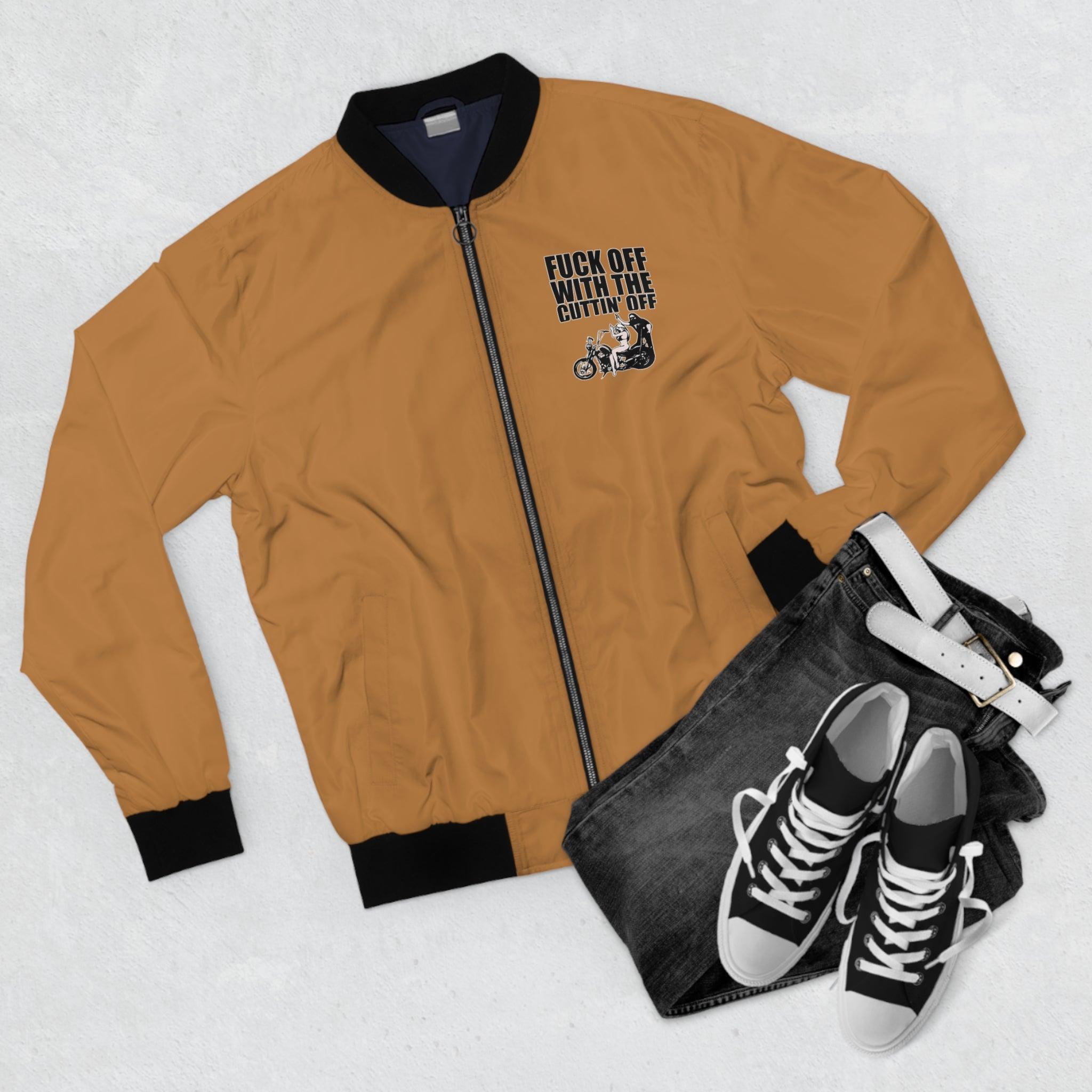 Fuck off with the cuttin' off - Men's Bomber Jacket - Witty Twisters Fashions